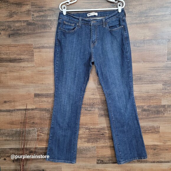 Vtg Levi's Jeans 12 Bootcut High Rise Medium Dark Wash Stretch Denim Western - Picture 2 of 12